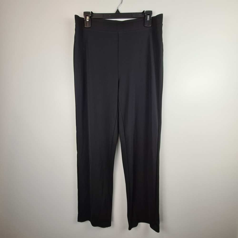 Ann Taylor Factory Black Slinky Pants Straight Small Stretchy Pull On Trousers
